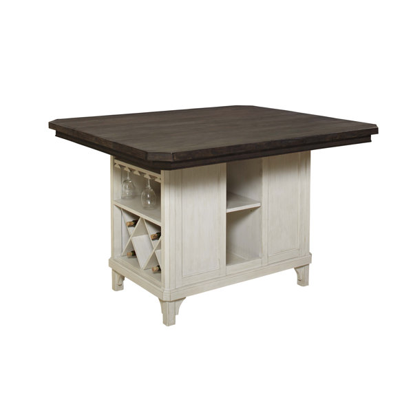 Beachcrest Home Georgetown Wood Kitchen Island Set Reviews Wayfair